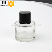 50ml ronde bouchon noir en verre poche de taille parfum vaporisateur